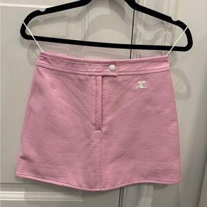 Courrèges Reedition Logo Patch Mini Skirt